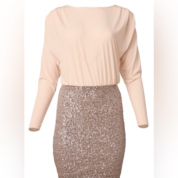 NEVER WORN Open Back Sequin Dress - Picture 4 of 4